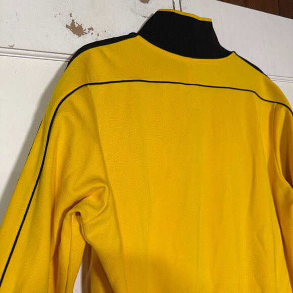 Nike Track Jacket Zip Up Black and Yellow Sweatshirt Size Large Y2K Striped - Picture 9 of 13